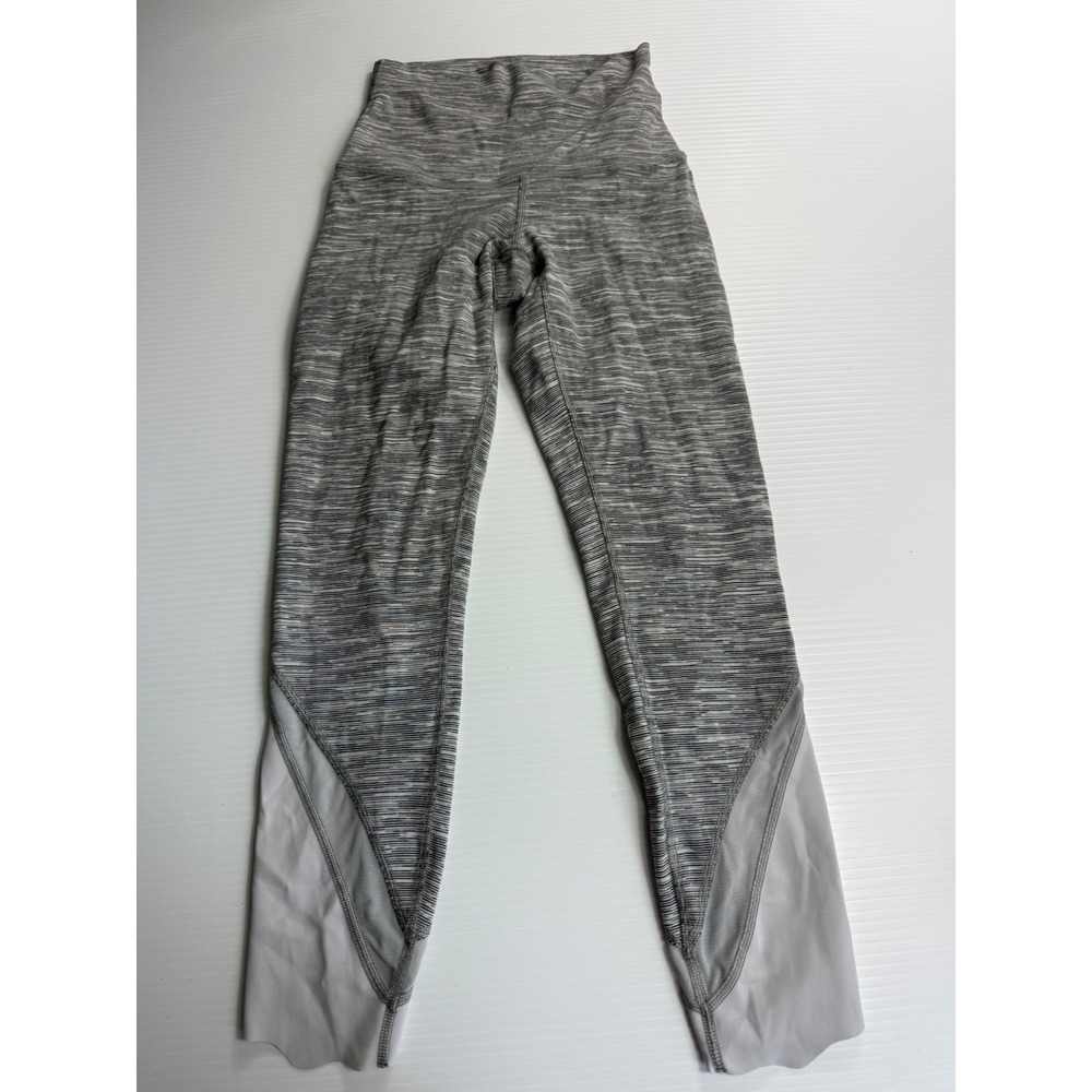 Lululemon Gray Space Dye High Rise Leggings Athletic Workout Activewear